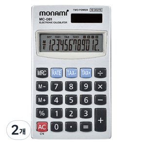 모나미 계산기 MC-081, 회색, 2개