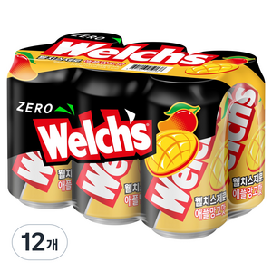 웰치스 제로 애플망고맛, 12개, 355ml