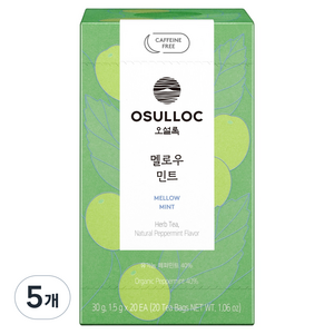 오설록 멜로우 민트 티백, 5개, 20개입, 1.5g