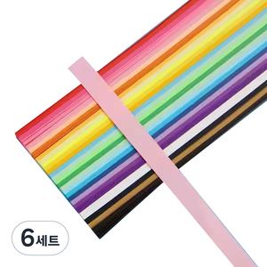 미소로운 이벤트 양면 별 종이접기 멀티페이퍼 컬러믹스 1350p 세트, 6세트, 27색