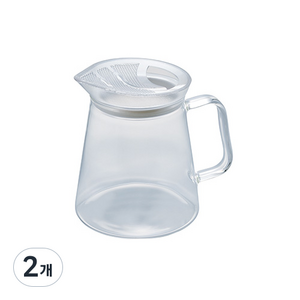 하리오 뚜껑없는 티포트 클리어 FNC-45-T, 450ml, 2개