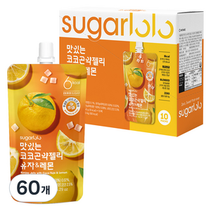 슈가로로 맛있는 코코 곤약젤리 유자 레몬, 150g, 60개