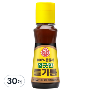 오뚜기 향긋한 들기름, 80ml, 30개