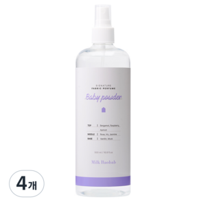 밀크바오밥 시그니처 섬유 향수, 500ml, 4개, 베이비파우더