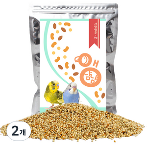 앵냠냠 사랑앵무 사료, 3kg, 2개