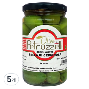 페트루쩰리 그린 카스텔베트라노 올리브, 290g, 5개