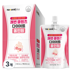 내츄럴플러스 쾌변 클렌즈 다이어트 올인원 7p, 700ml, 3개