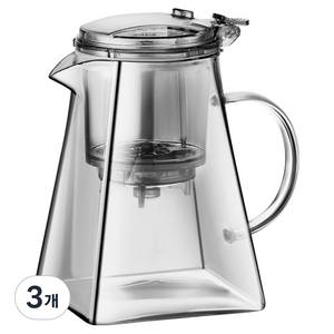 리비뉴 내열유리 티포트, 투명, 750ml, 3개