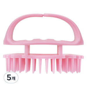 제이케이 두피 마사지용 써클브러쉬, 로즈레드, 5개