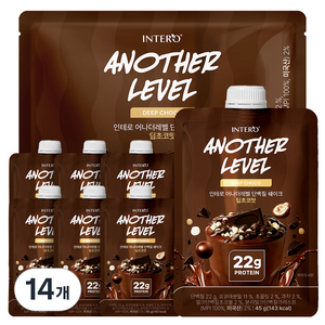 인테로 어나더레벨 단백질 쉐이크 딥초코맛, 45g, 14개