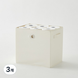 한샘 샘 폴리 수납 바스켓, 크림, 3개
