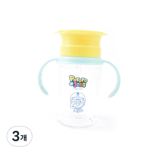 릴팡 뽀로로잡스 46도 흘림방지컵 PR5987, 혼합색상, 3개, 260ml