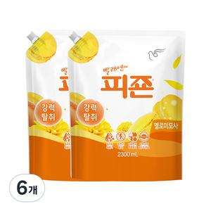 피죤 레귤러 섬유유연제 옐로미모사 리필, 2.3L, 1개입, 6개