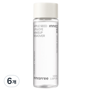 이니스프리 애플 씨드 립앤아이 메이크업 리무버, 100ml, 6개
