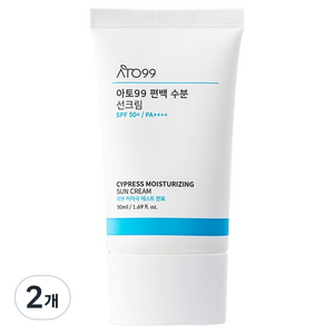 아토99 편백수 히알루론산 수분 선크림 SPF50+ PA++++, 2개, 50ml