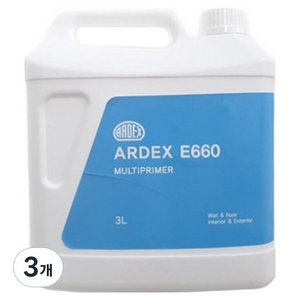 아덱스 E660 몰탈 타일 접착 방수제 하도용 멀티프라이머, 백색 반투명, 3개, 3L
