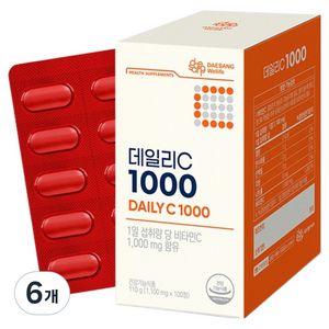 대상웰라이프 정품 데일리C 1000 100p, 110g, 6개