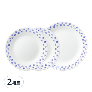 코렐 베리 페리 플라워 원형 접시세트, 혼합색상, 소 (2p) + 중 (1p), 2세트
