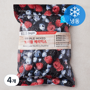 팜앤푸드 트리플 베리믹스 (냉동), 1kg, 4개