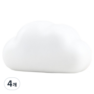 토이토 구름 크런치 슬랑이 스트레스볼 말랑이 스퀴시, 화이트, 4개, 110g