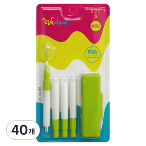 위덴 향기 치간칫솔 S, 1mm, 6개입, 40개