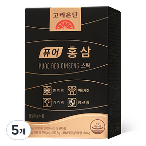 고려은단 퓨어 홍삼 스틱 300ml, 30회분, 5개