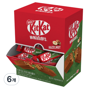 KitKat 미니어처 헤이즐넛 25p, 267.5g, 6개