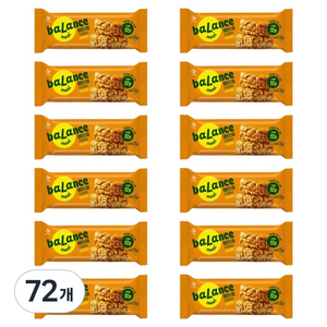 CJ제일제당 밸런스밀 프로틴바 피넛버터, 34g, 72개
