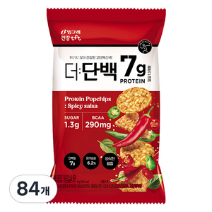 더단백 빙그레 건강tft 팝칩 매콤살사맛, 84개, 44g