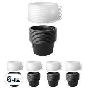 블룸엣홈 95파이 PS 원형소스컵 반찬용기 50p + 뚜껑 50p 세트 블랙 소, 100개입, 6세트