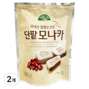 OrganicStory 찹쌀로 만든 단팥 모나카, 112g, 2개