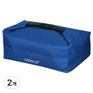 Sistema 벤토 접이식 쿨러 도시락 가방 4L, 오션블루, 2개