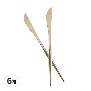 보겐 국산 몽블랑 킹덤 디너나이프, 골드, 6개