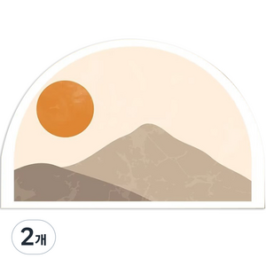 모네타 반원형 모던 발매트, A07, 2개