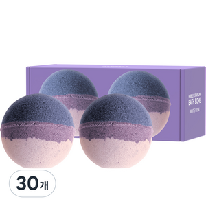 쿤달 버블 앤 스파클링 배쓰밤 화이트머스크향, 200g, 30개
