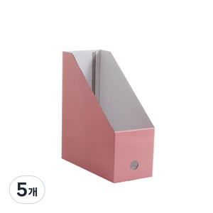 스타 심플한 서류 및 책 정리 꽂이 손잡이, 5개, 핑크