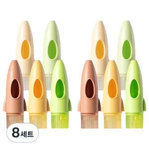 누사인 로켓 소프트 실리콘 연필캡 5종 세트, 혼합색상, 8세트