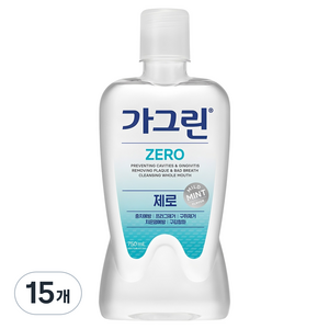 가그린 제로 구강청결제, 750ml, 15개
