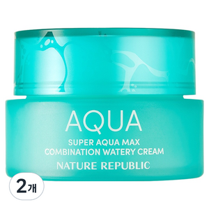 네이처리퍼블릭 슈퍼 아쿠아 맥스 컴비네이션 수분크림, 80ml, 2개