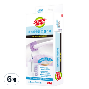 스카치브라이트 쓰리엠 울트라클린 베이킹소다 크린스틱 캐디팩, 혼합색상, 6개