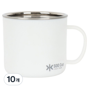 퀸센스 수 머그컵 300ml, 화이트, 10개