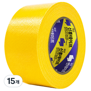 신흥 국산 대용량 라바 청면테이프 48mm x 25M 노랑, 15개