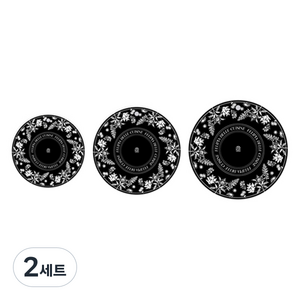 페리피아 벨라 실리콘 인덕션 전용 보호매트 3종 세트, 블랙, 2세트