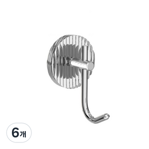 마크하스 깔끔 욕실 고급 후크걸이 1후크, 실버, 6개