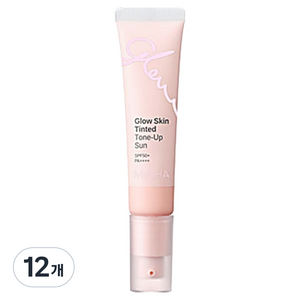 미샤 글로우 스킨 틴티드 톤 업 선크림 SPF50+ PA++++, 청보라핑크, 30ml, 12개