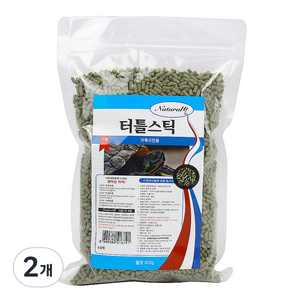 내츄럴한 터틀스틱 거북이전용 사료 리필용, 300g, 2개