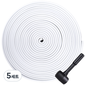 지엠지모터스 차량용 문콕 방지 도어 가드 몰딩 엣지 +고무망치, 화이트, 5세트
