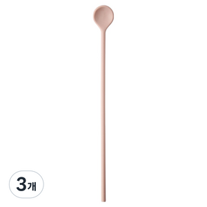 이지실리 실리콘 다용도 머들러 롱스푼, 연핑크, 3개