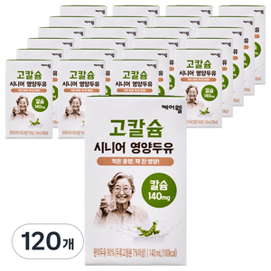 케어웰 고칼슘 시니어 영양 두유, 140ml, 120개