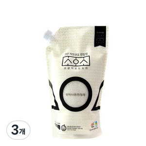 소금이오는소리 3년묵은 씻어나온 천일염, 700g, 3개